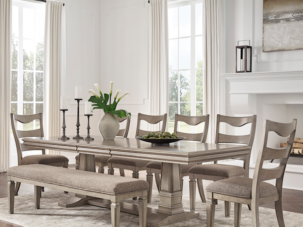 8-Piece Dining Set with Bench