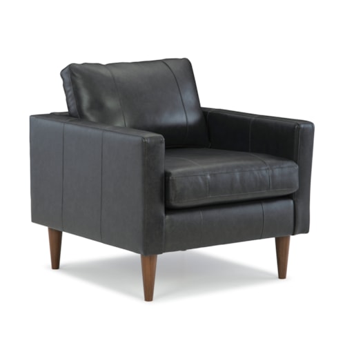 Mid-Century Modern Club Chair with Tapered Legs