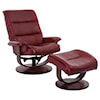 Parker Living Knight - Rouge Reclining Swivel Chair and Ottoman