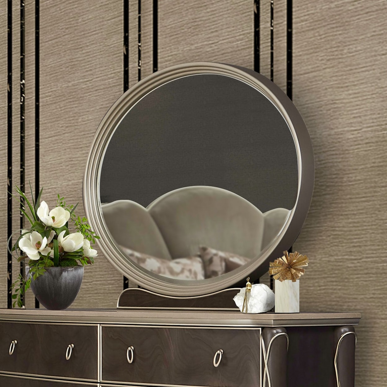 Michael Amini Villa Cherie Dresser Mirror