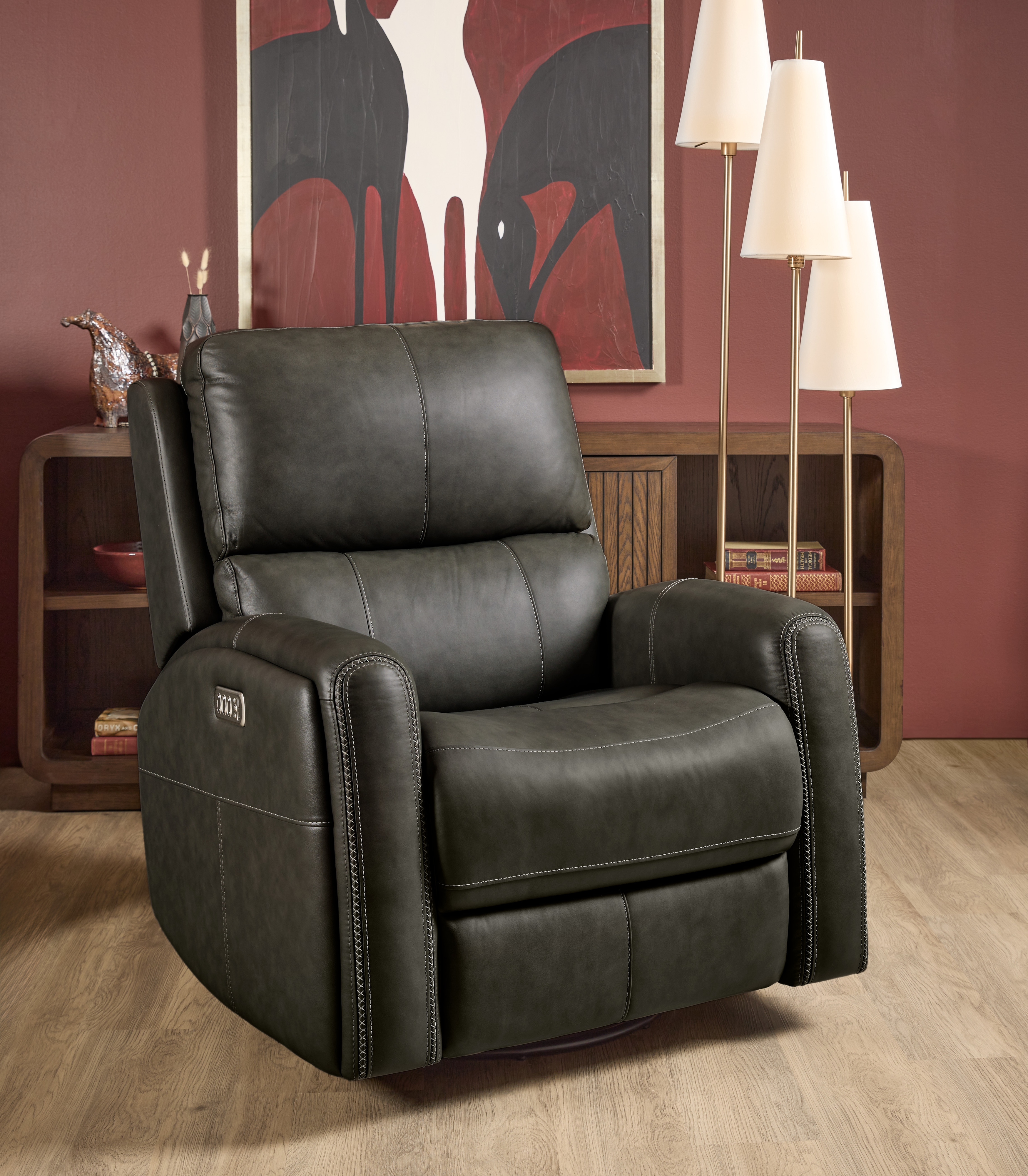 Flexsteel Linden Power Swivel Gliding Recliner