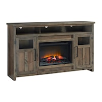 Farmhouse 66" Fireplace Console with Storage