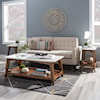 Powell Rainier Coffee Table with White Marble Top