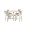 New Classic Amy Transitional 5-Piece Counter Height Dining Set with 42" Round Table