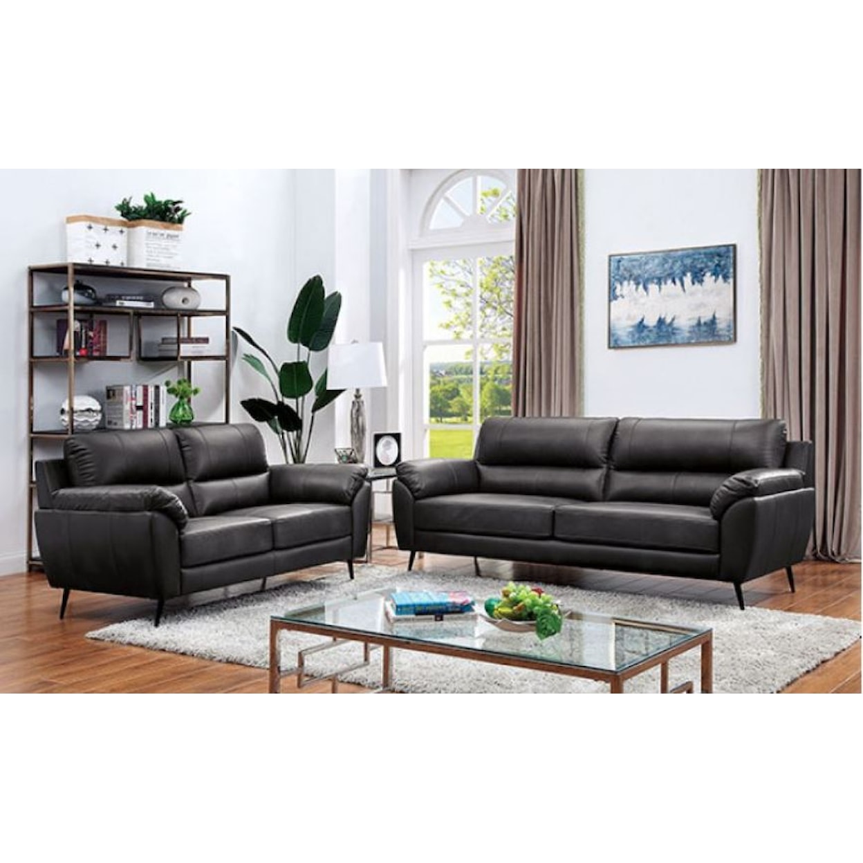 Furniture of America - FOA Clarke Sofa and Loveseat Set 