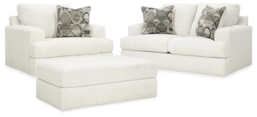Loveseat, Oversized Chair And Accent Ottoman
