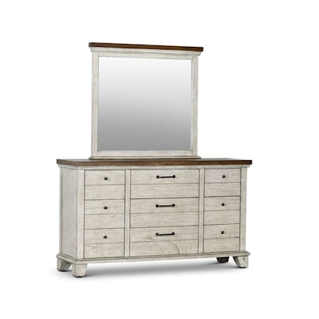 9-Drawer Dresser & Mirror