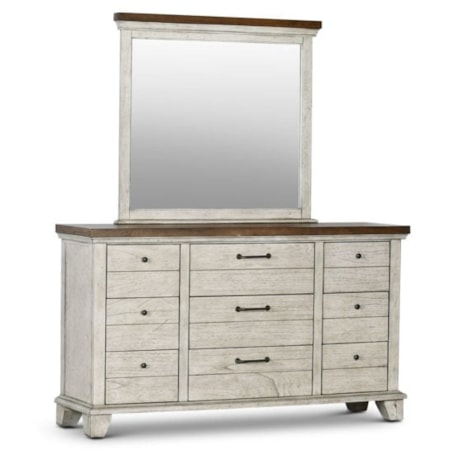 9-Drawer Dresser & Mirror