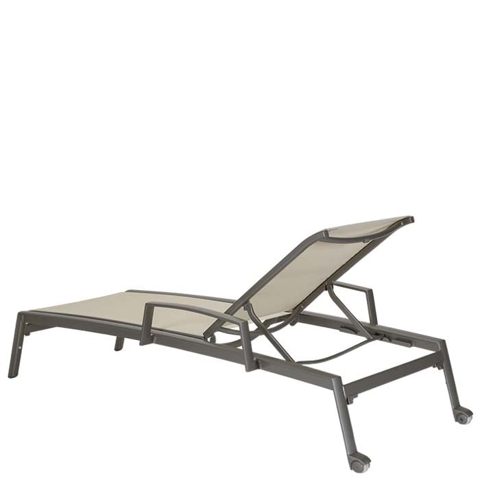 Tropitone Elance Adj. Relaxed Sling Chaise Lounge w/Wheels