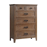 Rustic 6-Drawer Chest with Cedar-Lined Drawers