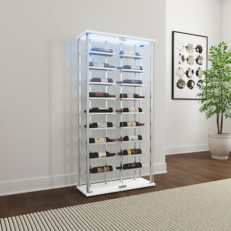 Wine Storage LED Curio Cabinet