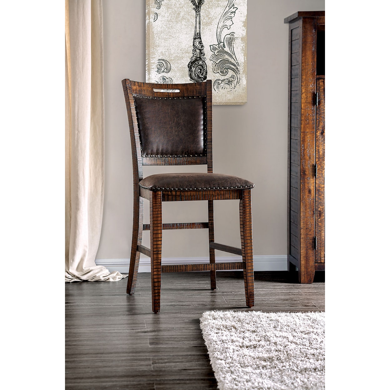 Furniture of America Wichita Counter Height Chair