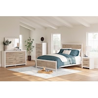 Queen Panel Bed, Dresser, Mirror And Nightstand