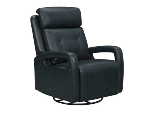 Contemporary Power Swivel Glider Recliner with Power Headrest