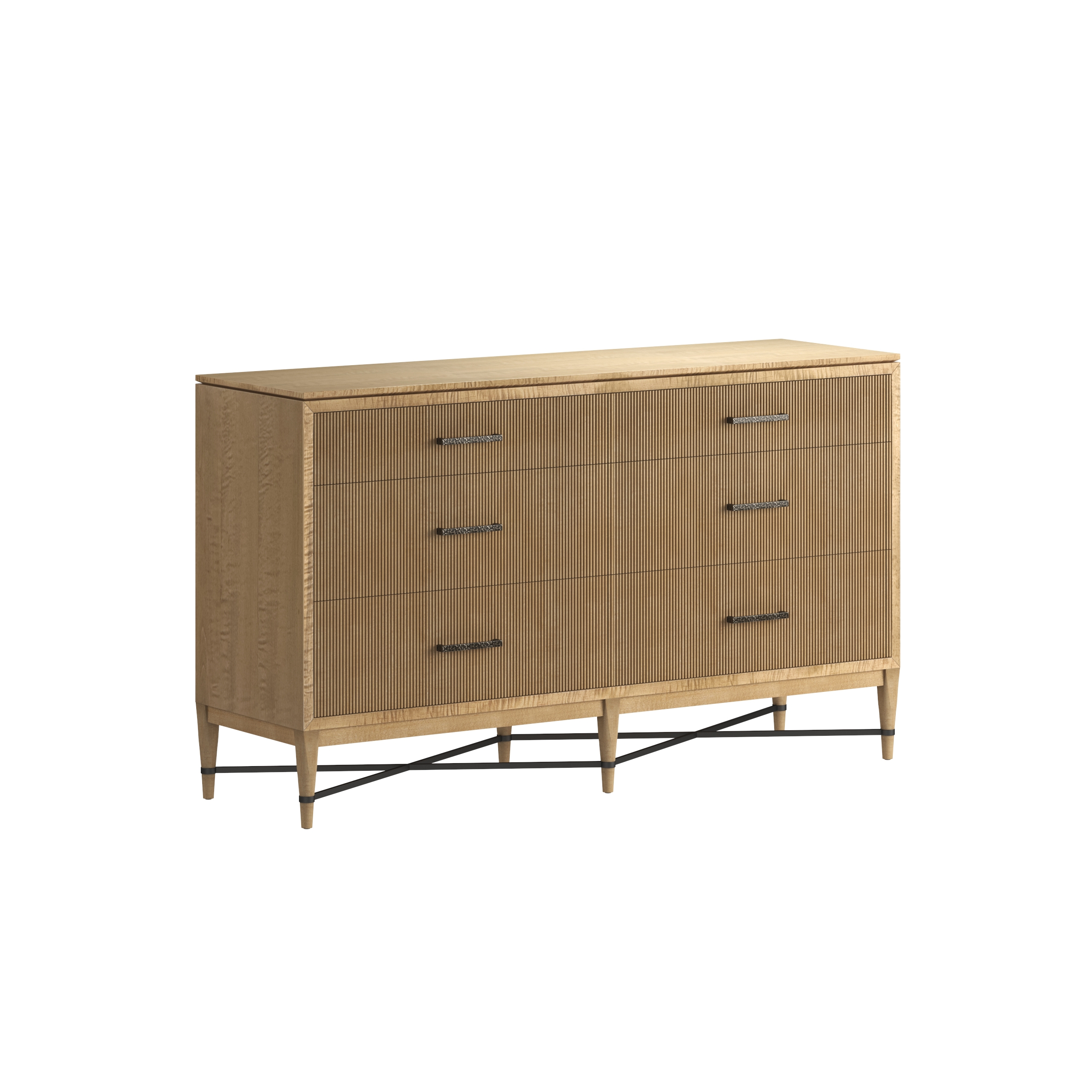 Reeded 6-Drawer Dresser