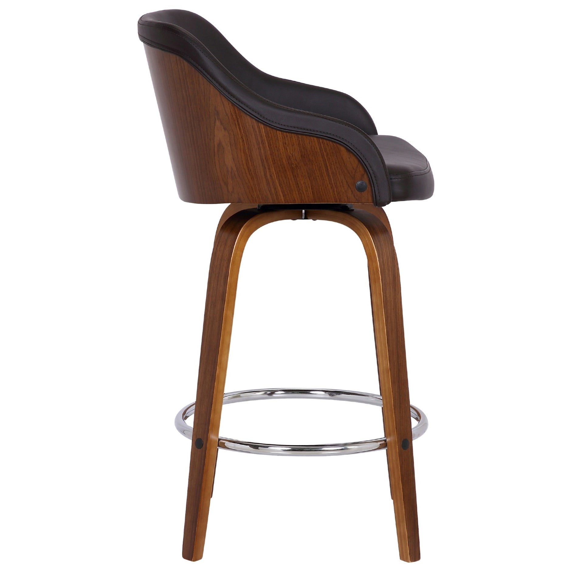 Faux Leather 26" Counter Height Swivel Stool