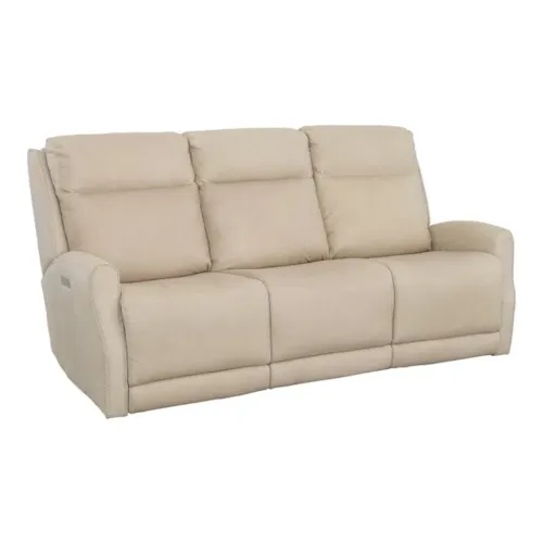 Contemporary Leather Power Reclining Sofa w/Power Headrest