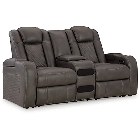 Power Reclining Loveseat With Console