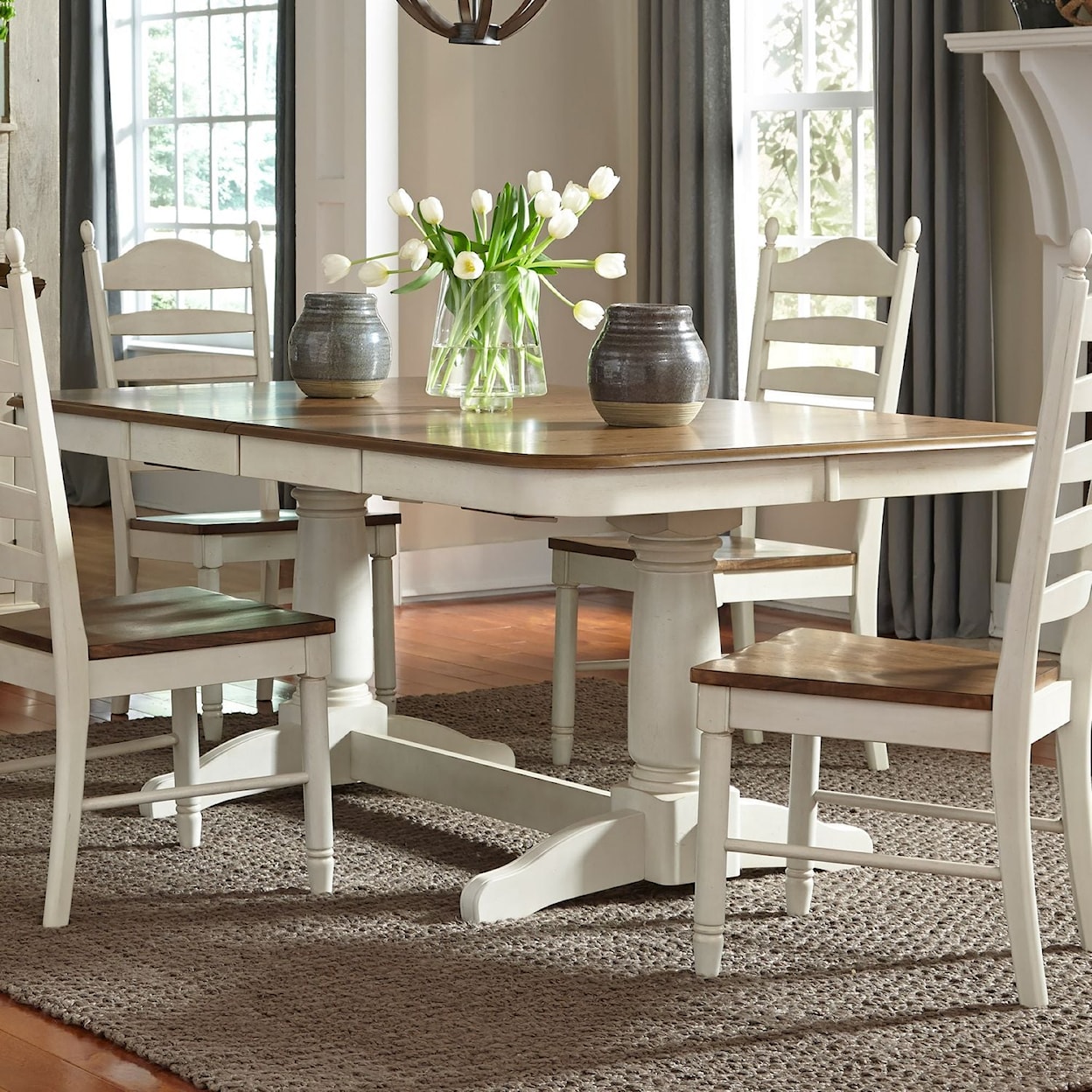 Liberty Furniture Springfield Dining Trestle Dining Table