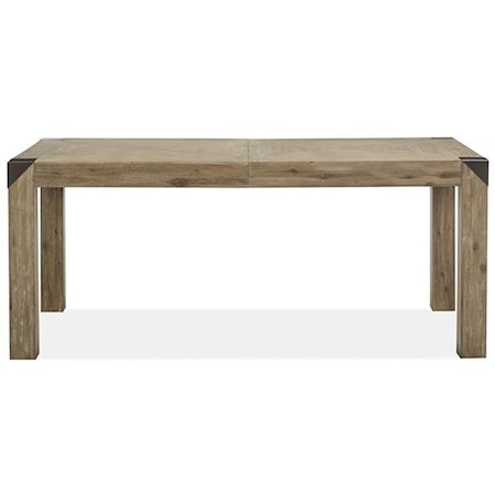 Rustic Industrial Formal Dining Table with Removeable Leaf