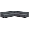 Modway Mingle 5 Piece Armless Sectional Sofa Set