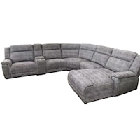 Casual Power Reclining Sectional Sofa with Console