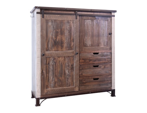 Rustic Gentleman's Chest with Sliding Door