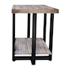 International Furniture Direct Old Wood End Table