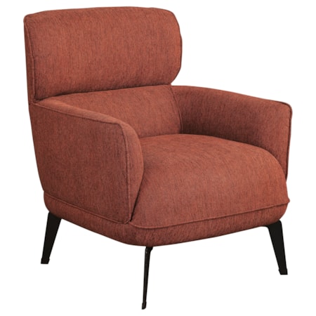 Andrea Crecent Arm Accent Chair Orange