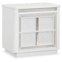 Glam 2-Drawer Nightstand with Built-in LED Lighting