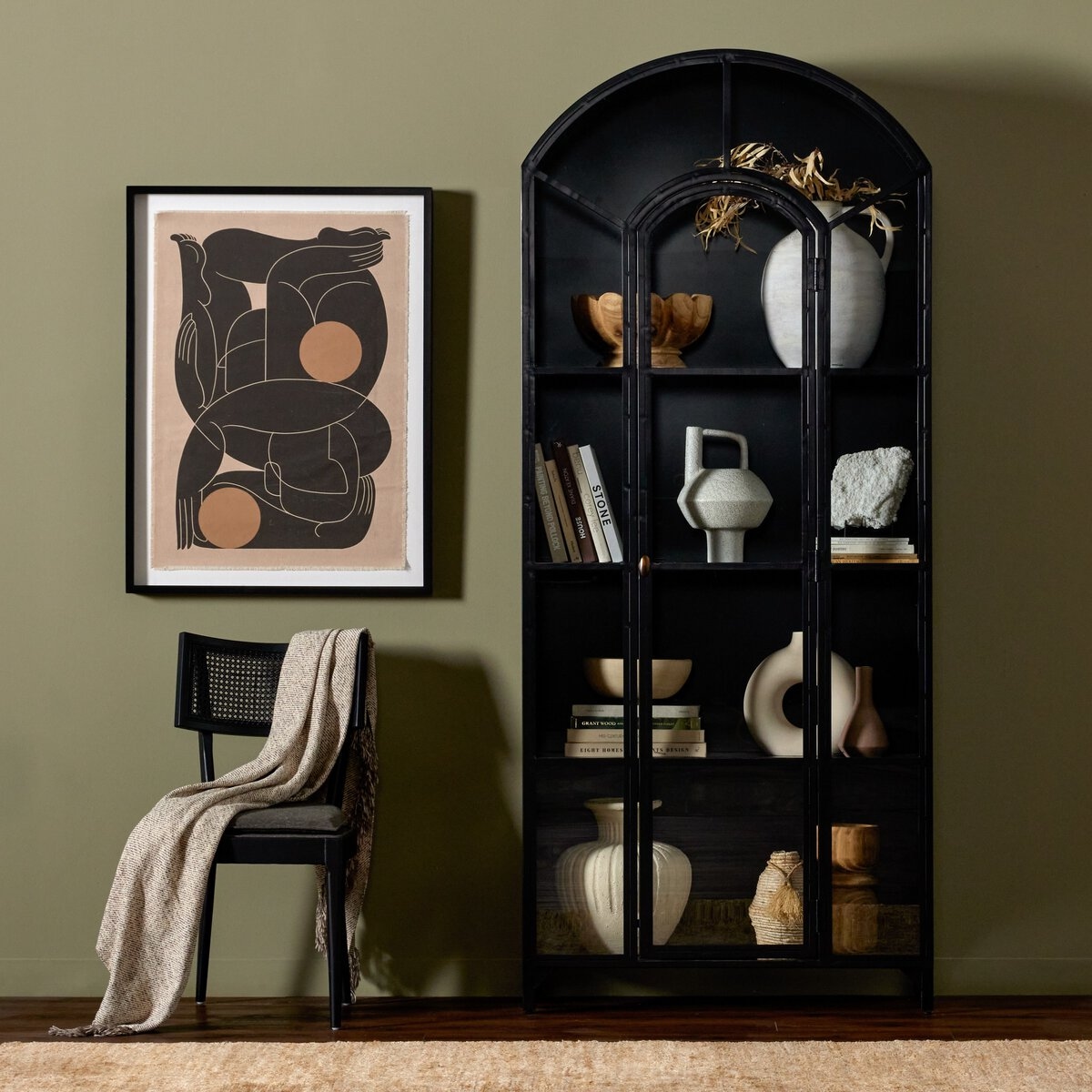 Four Hands Belmont VBEL Arched Metal Cabinet
