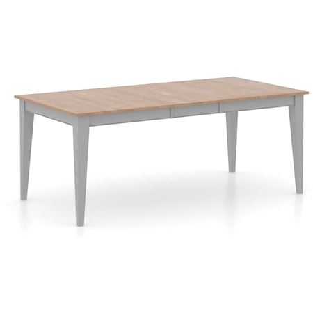 Transitional Customizable Rectangular Wood Table with Leaf