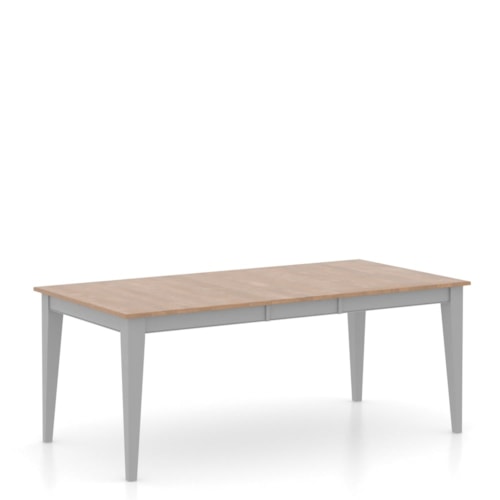 Transitional Customizable Rectangular Wood Table with Leaf