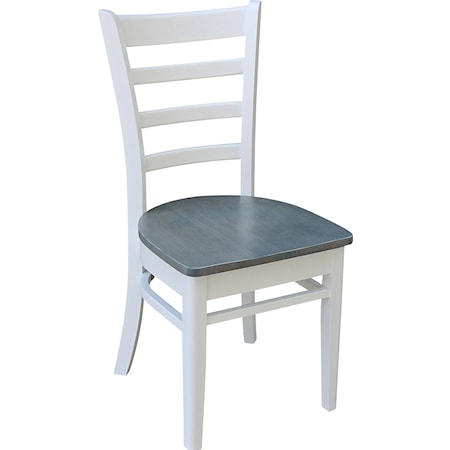 Emily Chair in Heather Gray/White