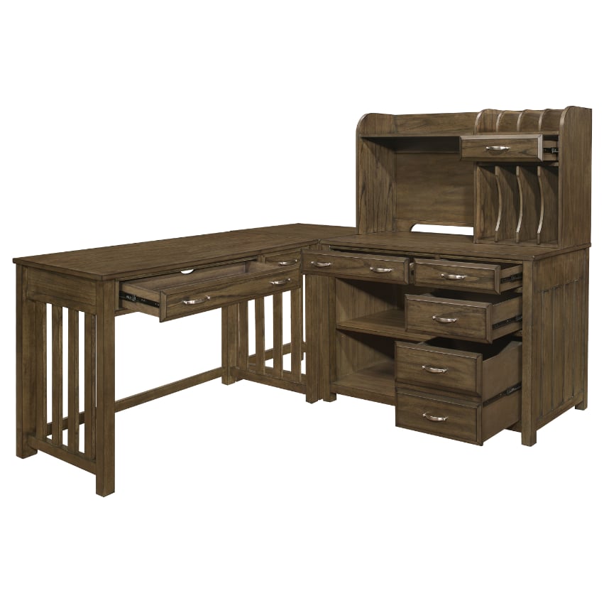 Homelegance Blanche 4-Piece Corner Desk