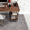 Kas Gramercy 9' x 12' Blue Heather Herringbone Rug