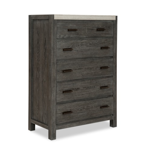 Rustic 5-Drawer Chest of Drawers