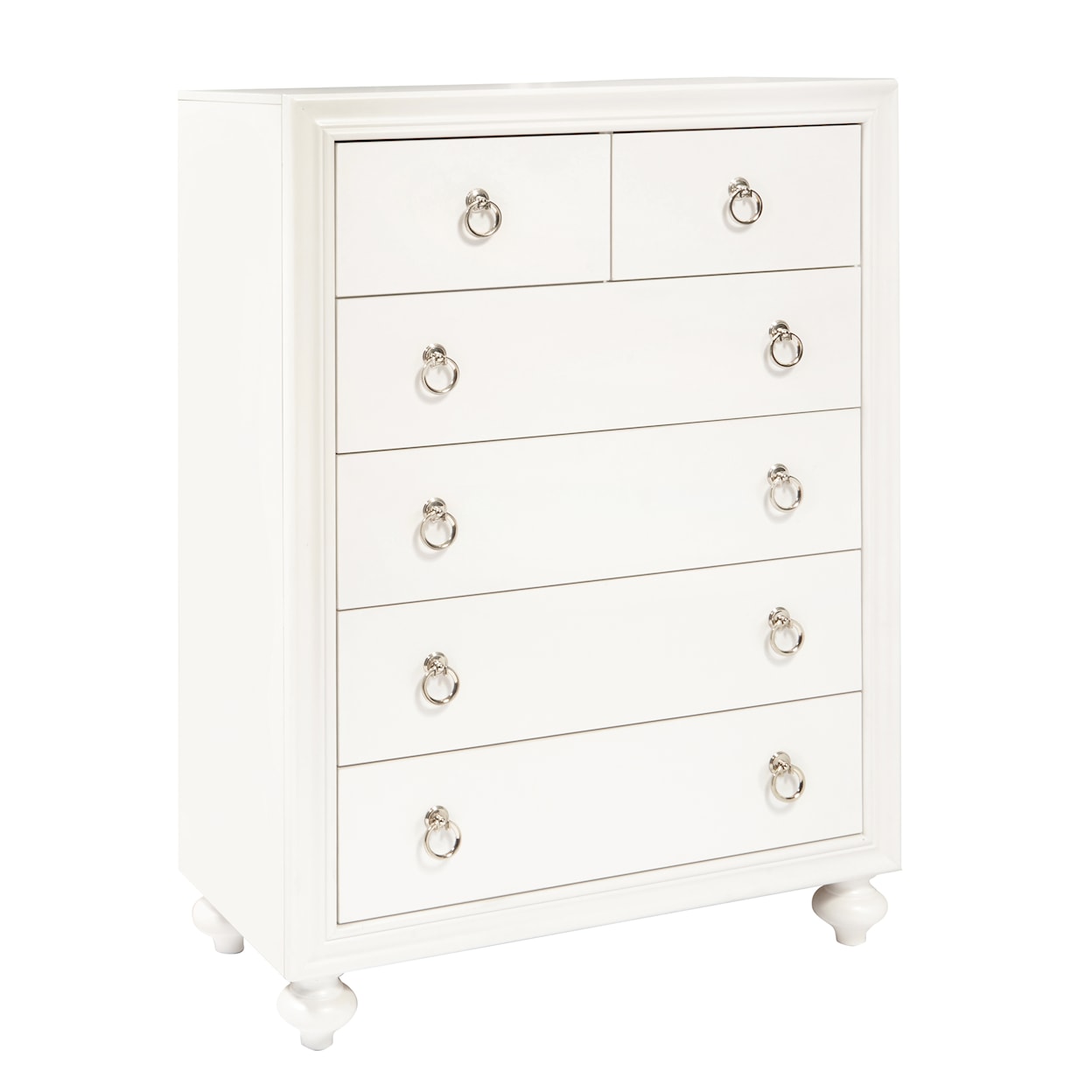 Samuel Lawrence Bella White Bella Youth  Six Drawer Chest in White