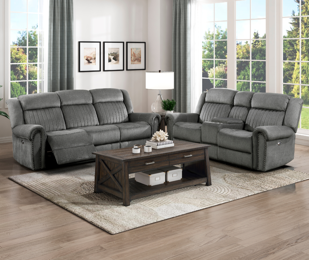 Power Double Reclining Love Seat