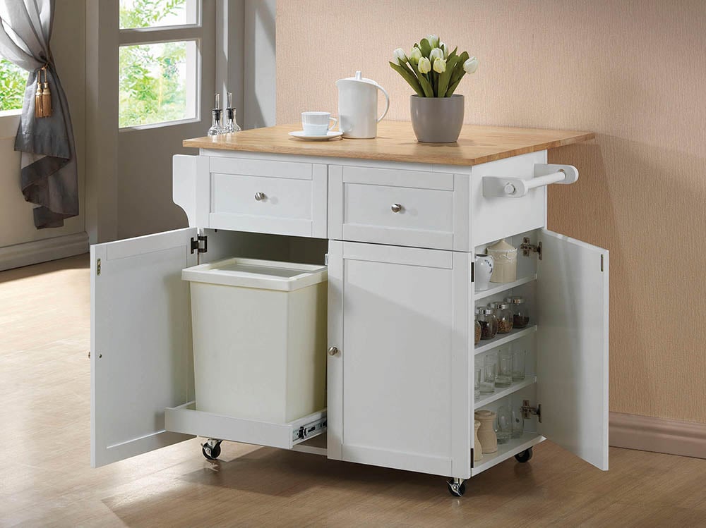 Jalen 3-door Mobile Kitchen Cart