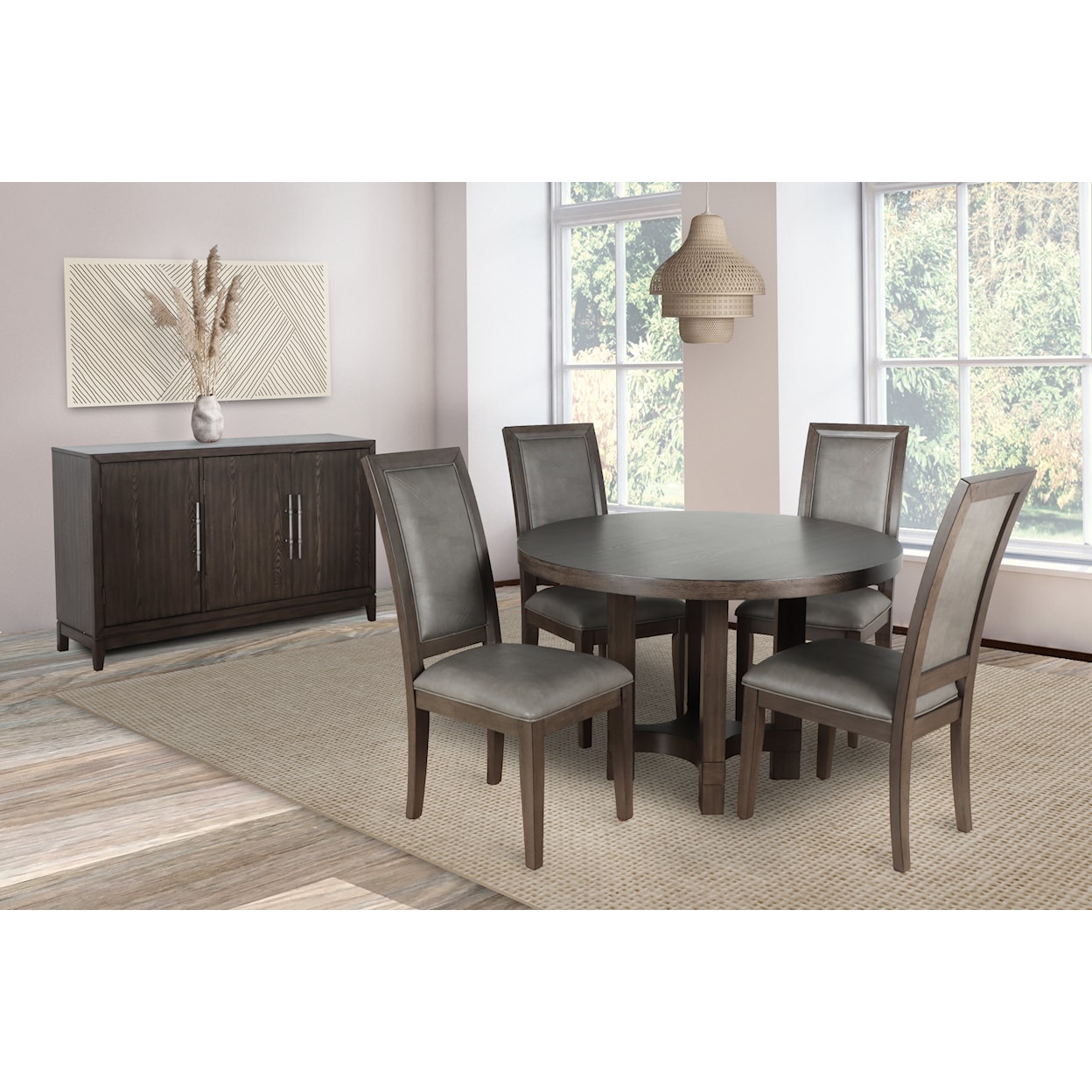 New Classic Furniture Cityscape Round Dining Table