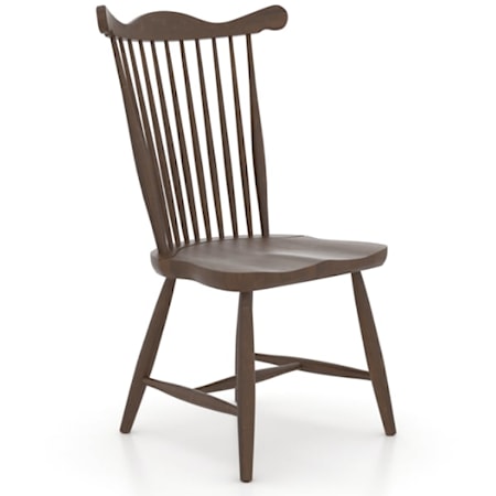 Customizable All-Wood Side Chair with Spindle Back