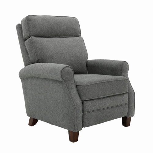 Transitional Push Thru Arm Recliner