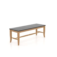 Transitional Two-Tone Customizable Wooden Bench with Trestle