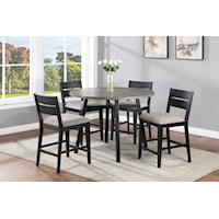 Contemporary Counter-Height 5-Piece Dining Set