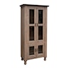 International Furniture Direct Natural Stone 4-Door Display Cabinet