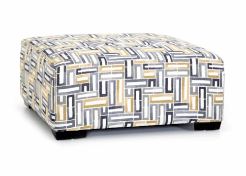 Contemporary Square Cocktail Ottoman with Button-Tufting