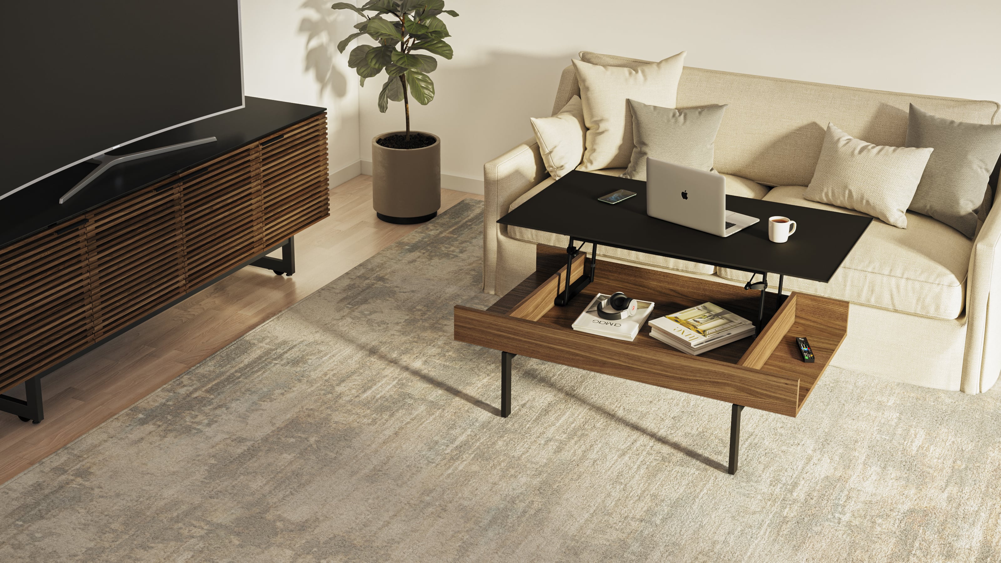 BDI Reveal Lift Top Coffee Table