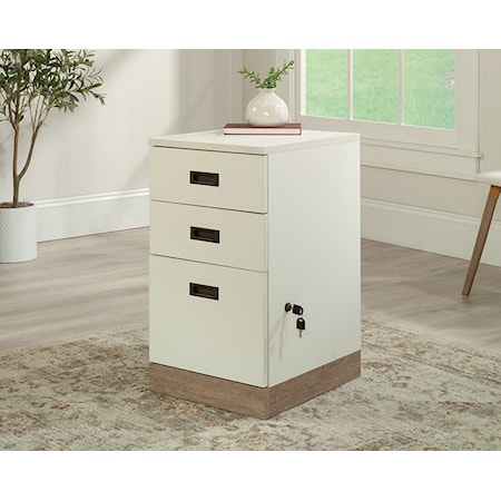 Farmhouse 3-Drawer File Cabinet with Casters