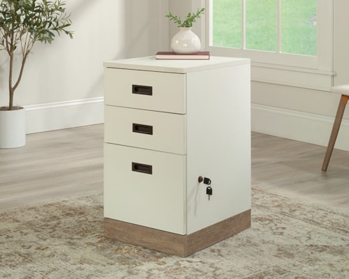 Farmhouse 3-Drawer File Cabinet with Casters